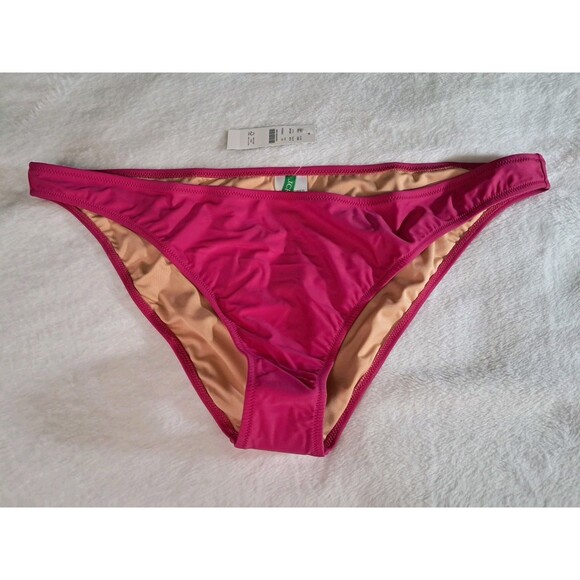 J. Crew Heritage 1989 High Leg Bikini Bottom Radiant Fuchsia BP209 Size 2X NWT - Picture 2 of 7